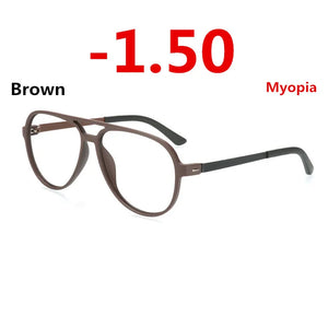TR90 Eyeglasses Frame Photochromism Prescription Glasses Chameleon Myopia Glasses With Degree 0 -0.50 -1.0 -1.25 -1.5 To -6.0