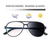 Load image into Gallery viewer, TR90 Eyeglasses Frame Photochromism Prescription Glasses Chameleon Myopia Glasses With Degree 0 -0.50 -1.0 -1.25 -1.5 To -6.0