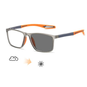 TR90 Frame Photochromic Glasses Men Women Anti Blue Light Eyewear Flexible Vintage Blue Light Resistant Chameleon Eyeglasses