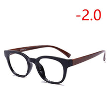 Load image into Gallery viewer, TR90 Nearsighte Glasses Finished Unisex Retro Oval Short-sight Eyewear Literary Student Prescription EyeGlasses -1.0 -1.5 To -4