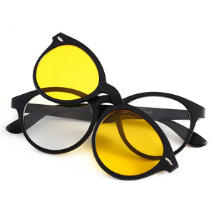TR90 Set Glasses Myopia Glasses Frame Glasses Frame Polarized Sunglasses Front Hanging Cover Polarized Glasses