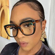 Carica l&#39;immagine nel visualizzatore di Gallery, TR90 Square Anti-Blue Light Glasses Frames Optical Transparent Eyeglasses Female Vintage Prescription Glasses