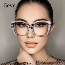 Carica l&#39;immagine nel visualizzatore di Gallery, TR90 Square Anti-Blue Light Glasses Frames Optical Transparent Eyeglasses Female Vintage Prescription Glasses