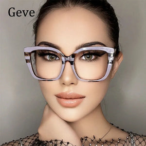 TR90 Square Anti-Blue Light Glasses Frames Optical Transparent Eyeglasses Female Vintage Prescription Glasses