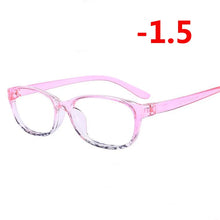 Carica l&#39;immagine nel visualizzatore di Gallery, TR90 Square Finished Myopia Glasses Women Men Short-sight Eye Glasses Red Frame Myopia Eyewear -1.0 -1.5 -2.0 -2.5 -3 -3.5 -4.0