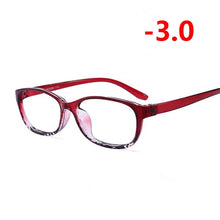 Carica l&#39;immagine nel visualizzatore di Gallery, TR90 Square Finished Myopia Glasses Women Men Short-sight Eye Glasses Red Frame Myopia Eyewear -1.0 -1.5 -2.0 -2.5 -3 -3.5 -4.0