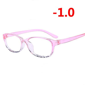 TR90 Square Finished Myopia Glasses Women Men Short-sight Eye Glasses Red Frame Myopia Eyewear -1.0 -1.5 -2.0 -2.5 -3 -3.5 -4.0