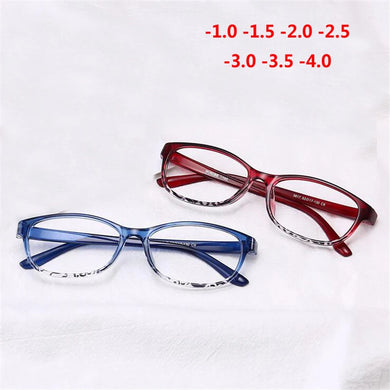TR90 Square Finished Myopia Glasses Women Men Short-sight Eye Glasses Red Frame Myopia Eyewear -1.0 -1.5 -2.0 -2.5 -3 -3.5 -4.0