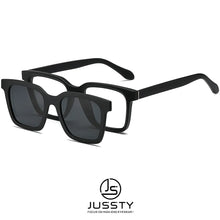 Load image into Gallery viewer, TR90 Square Magnetic Clip on Glasses Men Frame Optical Myopia Eyeglasses Frame Male Prescription Eyewear Polarized Sunglasses