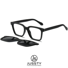 Load image into Gallery viewer, TR90 Square Magnetic Clip on Glasses Men Frame Optical Myopia Eyeglasses Frame Male Prescription Eyewear Polarized Sunglasses