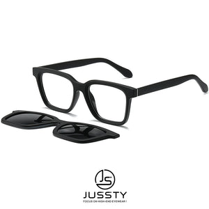 TR90 Square Magnetic Clip on Glasses Men Frame Optical Myopia Eyeglasses Frame Male Prescription Eyewear Polarized Sunglasses