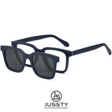 Load image into Gallery viewer, TR90 Square Magnetic Clip on Glasses Men Frame Optical Myopia Eyeglasses Frame Male Prescription Eyewear Polarized Sunglasses