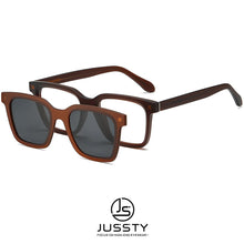 Load image into Gallery viewer, TR90 Square Magnetic Clip on Glasses Men Frame Optical Myopia Eyeglasses Frame Male Prescription Eyewear Polarized Sunglasses