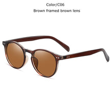 Load image into Gallery viewer, TUZENGYONG   Ultralight TR90 Polarized Sunglasses Men Women Driving Round Pink Shades Vintage Sun Glasses Gafas De Sol