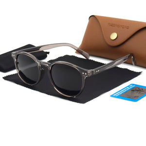 TUZENGYONG   Ultralight TR90 Polarized Sunglasses Men Women Driving Round Pink Shades Vintage Sun Glasses Gafas De Sol