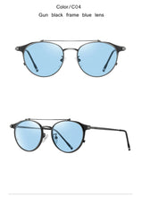 Load image into Gallery viewer, TUZENGYONG Gothic Steampunk Flip Sunglasses Polarized Men Women Brand Designer Vintage Metal Frame Sun Glasses UV400