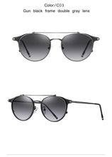 Load image into Gallery viewer, TUZENGYONG Gothic Steampunk Flip Sunglasses Polarized Men Women Brand Designer Vintage Metal Frame Sun Glasses UV400