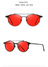 Load image into Gallery viewer, TUZENGYONG Gothic Steampunk Flip Sunglasses Polarized Men Women Brand Designer Vintage Metal Frame Sun Glasses UV400