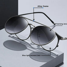 Load image into Gallery viewer, TUZENGYONG Gothic Steampunk Flip Sunglasses Polarized Men Women Brand Designer Vintage Metal Frame Sun Glasses UV400