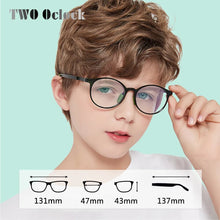 Load image into Gallery viewer, TWO Oclock Ultra-light TR90 Children Eyeglass Round Clear Glasses Transparent Eye Protection Blue Light Glasses Myopia D5108