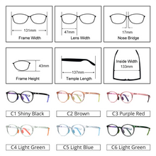 Load image into Gallery viewer, TWO Oclock Ultra-light TR90 Children Eyeglass Round Clear Glasses Transparent Eye Protection Blue Light Glasses Myopia D5108