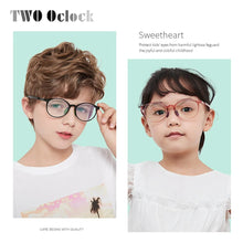 Load image into Gallery viewer, TWO Oclock Ultra-light TR90 Children Eyeglass Round Clear Glasses Transparent Eye Protection Blue Light Glasses Myopia D5108