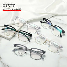 Load image into Gallery viewer, The   titanium plate with eyebrows transparent glass frame 8155  optical glasses myopia frames trend