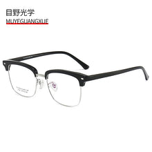 Load image into Gallery viewer, The   titanium plate with eyebrows transparent glass frame 8155  optical glasses myopia frames trend
