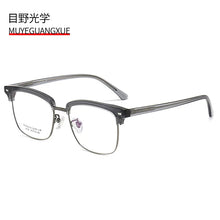 Load image into Gallery viewer, The   titanium plate with eyebrows transparent glass frame 8155  optical glasses myopia frames trend