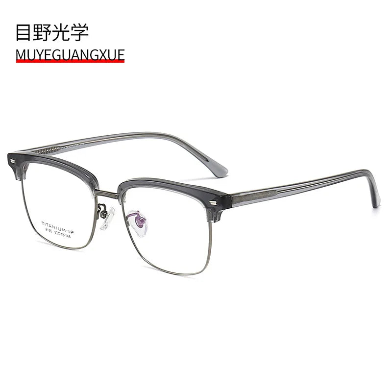 The   titanium plate with eyebrows transparent glass frame 8155  optical glasses myopia frames trend