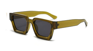 Thick Frame Small Square Sunglasses For Men Women Retro Unisex Rectangle Green Sun glasses Shades Luxury Brand Female