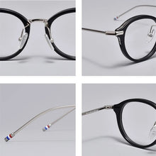 Load image into Gallery viewer, Thom Brand Retro Round Glasses Frame Men Women Vintage Alloy Acetate Optical Eyeglasses Fashion Rim Prescription Eyewear TB011