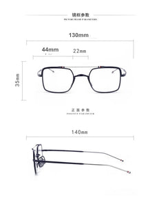 Thom Brand Titanium Alloy Glasses Frame Prescription Small Square Eyeglasses Men Women Optical Spectacles Frames Oculos TBX909