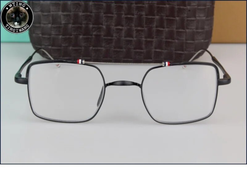 Thom Brand Titanium Alloy Glasses Frame Prescription Small Square Eyeglasses Men Women Optical Spectacles Frames Oculos TBX909