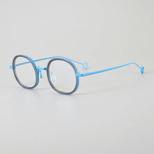 Carica l&#39;immagine nel visualizzatore di Gallery, Titanium+Acetate Eyeglasses Frame Men Round Myopia Prescription Glasses Women Retro Optical Luxury Brand Glasses Frame Eyewear
