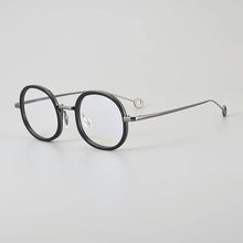 Carica l&#39;immagine nel visualizzatore di Gallery, Titanium+Acetate Eyeglasses Frame Men Round Myopia Prescription Glasses Women Retro Optical Luxury Brand Glasses Frame Eyewear
