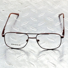 Load image into Gallery viewer, Titanium Alloy Double Bridge Brown Pilot Men Optical Glasses Frame Eyeglasses Eyeframe Eyewear