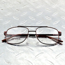 Load image into Gallery viewer, Titanium Alloy Double Bridge Brown Pilot Men Optical Glasses Frame Eyeglasses Eyeframe Eyewear
