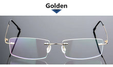 Load image into Gallery viewer, Titanium Alloy Eyeglasses Frame Men Ultralight Square Prescription Myopia Optical Rimless Glasses Frames Unisex Eyewear Rx Able
