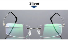 Load image into Gallery viewer, Titanium Alloy Eyeglasses Frame Men Ultralight Square Prescription Myopia Optical Rimless Glasses Frames Unisex Eyewear Rx Able