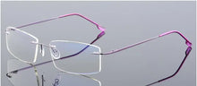Load image into Gallery viewer, Titanium Alloy Eyeglasses Frame Men Ultralight Square Prescription Myopia Optical Rimless Glasses Frames Unisex Eyewear Rx Able