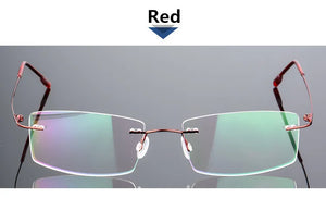 Titanium Alloy Eyeglasses Frame Men Ultralight Square Prescription Myopia Optical Rimless Glasses Frames Unisex Eyewear Rx Able