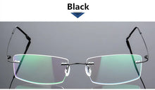 Load image into Gallery viewer, Titanium Alloy Eyeglasses Frame Men Ultralight Square Prescription Myopia Optical Rimless Glasses Frames Unisex Eyewear Rx Able