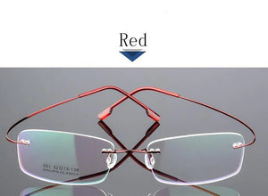 Titanium Alloy Flexible Frameless Men Women Metal Rimless Myopia Frame Foldable Glasses Leg Optical Eyeglasses