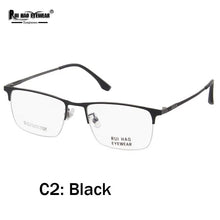 Load image into Gallery viewer, Titanium Alloy Glasses Frame Half Rimless Eyeglasses Men Concise Business Spectacles Prescription Frame Rui Hao Eyewear 8057