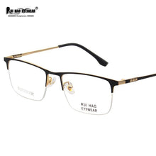 Load image into Gallery viewer, Titanium Alloy Glasses Frame Half Rimless Eyeglasses Men Concise Business Spectacles Prescription Frame Rui Hao Eyewear 8057