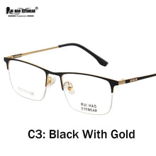Load image into Gallery viewer, Titanium Alloy Glasses Frame Half Rimless Eyeglasses Men Concise Business Spectacles Prescription Frame Rui Hao Eyewear 8057