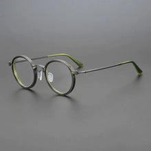 Carica l&#39;immagine nel visualizzatore di Gallery, Titanium Alloy Men Retro Round Glasses Frame Ultralight Eyeglasses Eyewear Designer Japanese Handmade Prescription Optical Lens