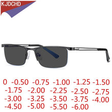 Load image into Gallery viewer, Titanium Alloy Photochromic Men&#39;s And Women&#39;s Myopia Glasses Outdoor Student Optical Prescription Glasses 0 -0.50 -0.75 To -6.0