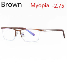 Load image into Gallery viewer, Titanium Alloy Photochromic Men&#39;s And Women&#39;s Myopia Glasses Outdoor Student Optical Prescription Glasses 0 -0.50 -0.75 To -6.0